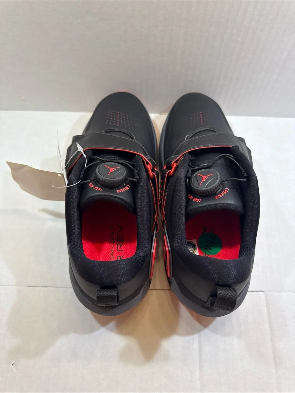 Men's Size 7.5 Air Jordan Rev Golf Shoes Black Grey Infrared FV6338-001